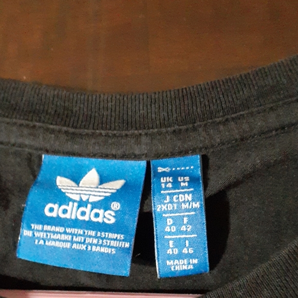 Shirt, t-shirt, Adidas, black, medium, like new - Picture 2 of 3